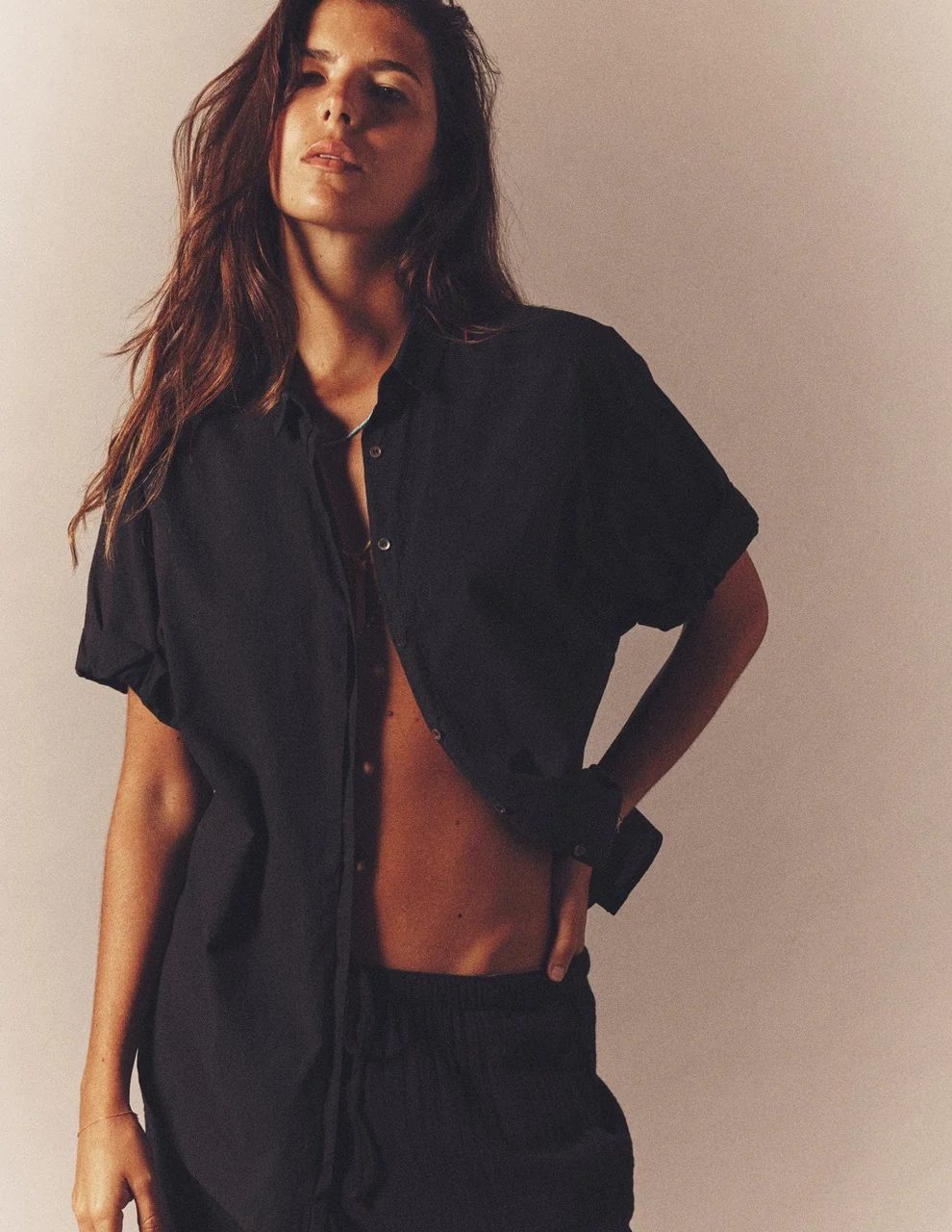 XIRENA - BLACK CHANNING SHIRT