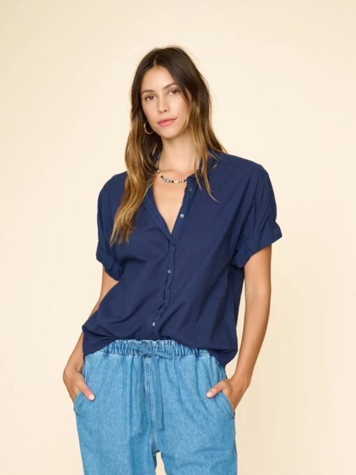 XIRENA - NAVY CHANNING SHIRT