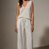 JAMES PERSE -  WIDE LEG RELAXED LINEN PANT