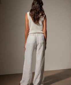JAMES PERSE -  WIDE LEG RELAXED LINEN PANT