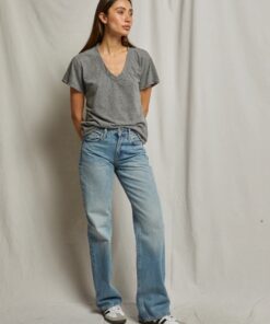 PERFECT WHITE TEE – HENDRIX COTTON BOXY V-NECK TEE