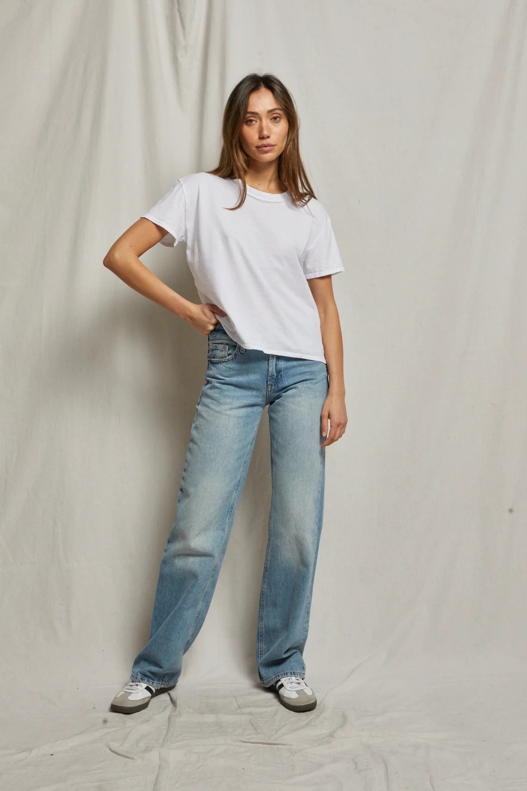 PERFECT WHITE TEE – HARLEY COTTON BOXY CREW TEE