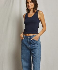 PERFECT WHITE TEE – BLONDIE STRUCTURED RIB BRA FRIENDLY TANK