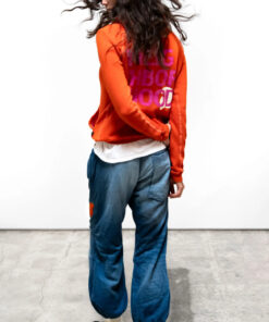 FREE CITY- CIRCA'99 NEIGHBORHOODLETSGO POLYBLEND FLUFF HOODIE - orange machine
