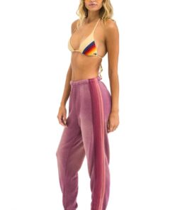 AVIATOR - 5 STRIPE SWEATPANTS - FADED SMOKE