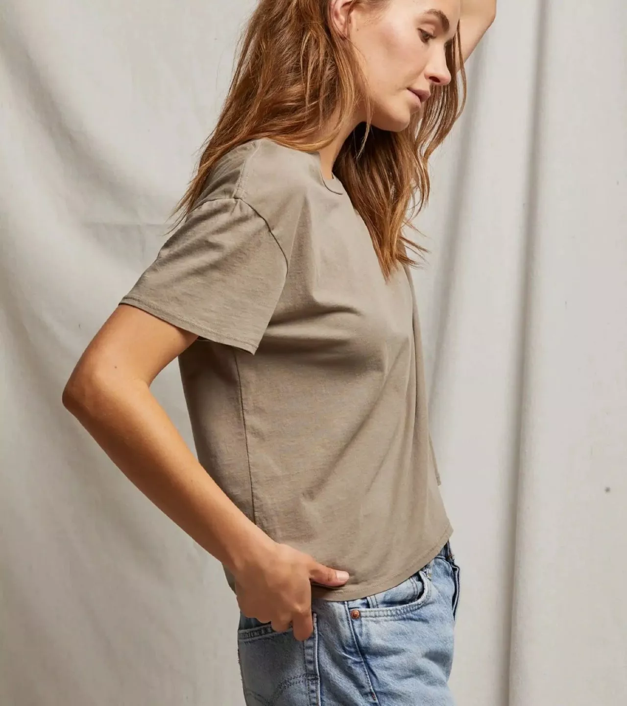 PERFECT WHITE TEE – HARLEY COTTON BOXY CREW TEE