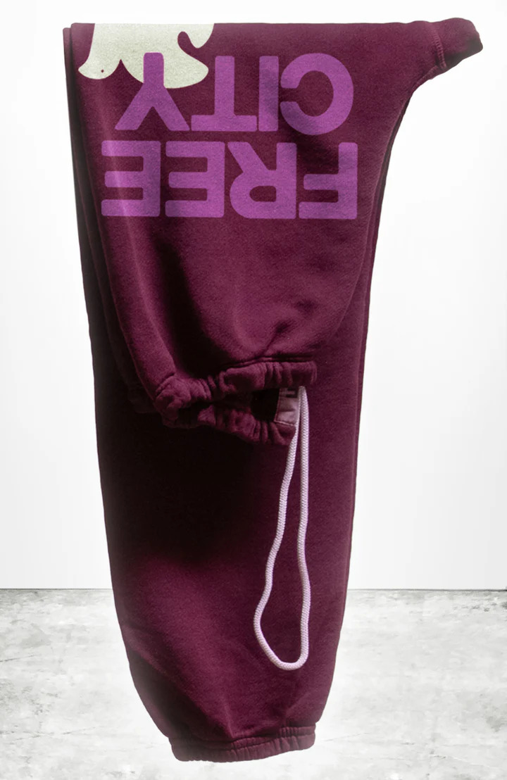 FREE CITY - SUPERFLUFF LUX OG SWEATPANT - DEEPLOVE/CREAM