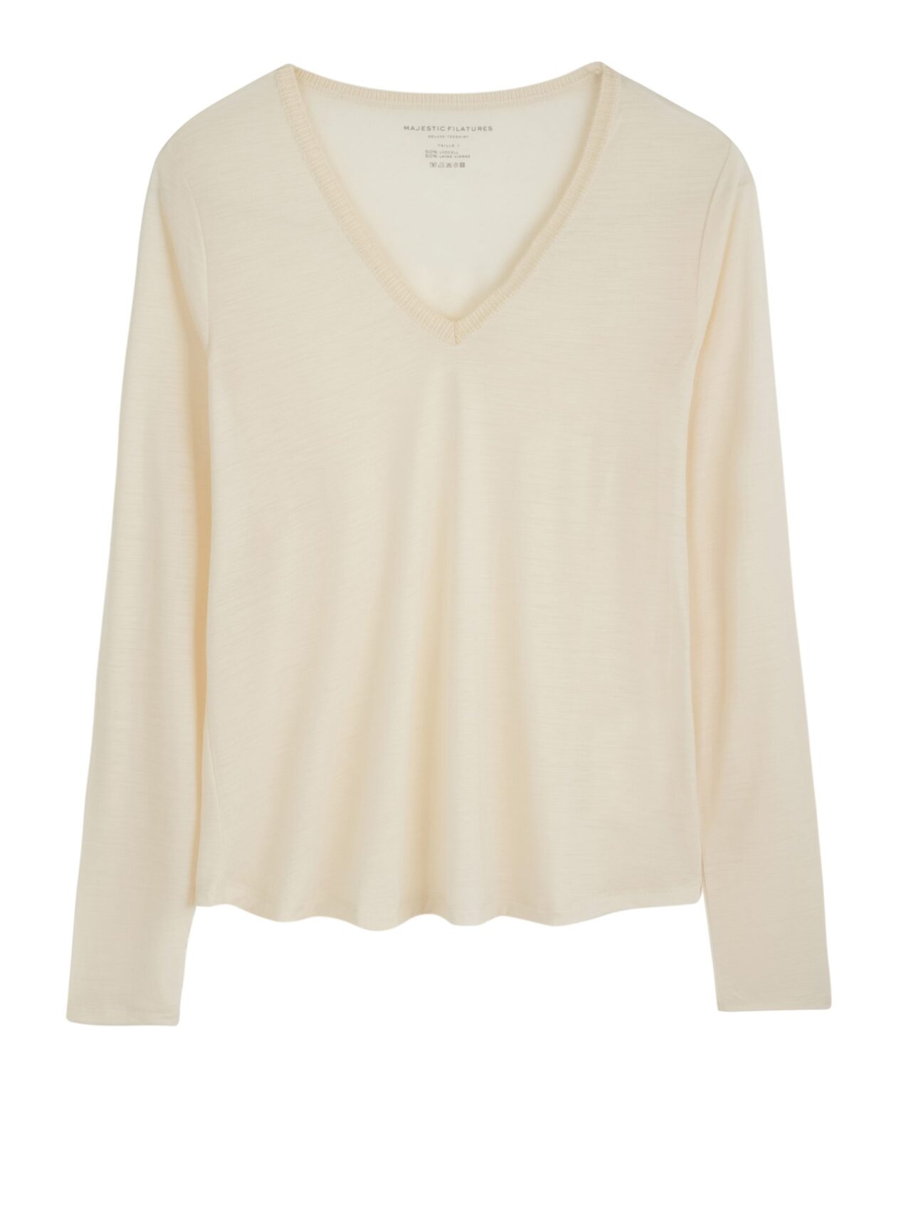 MAJESTIC - HIGH NECK LONG SLEEVE BLACK