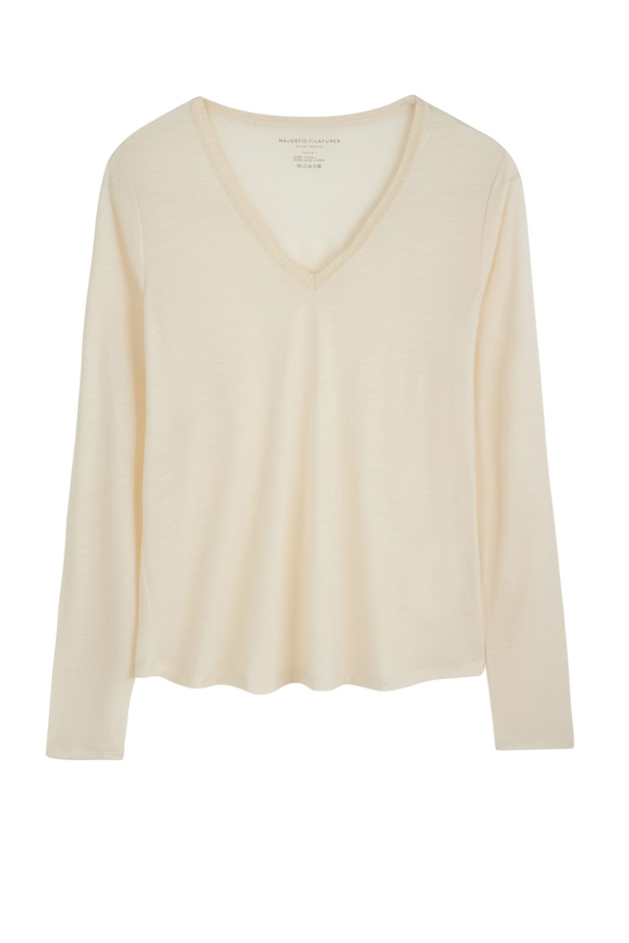 MAJESTIC - HIGH NECK LONG SLEEVE BLACK