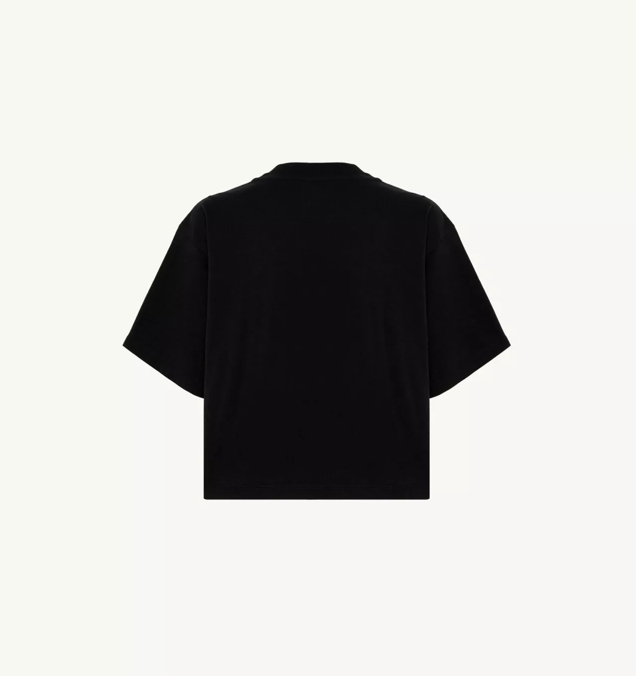 AUTRY - CROPPED SWEATSHIRT IN BLACK COTTON JERSEY