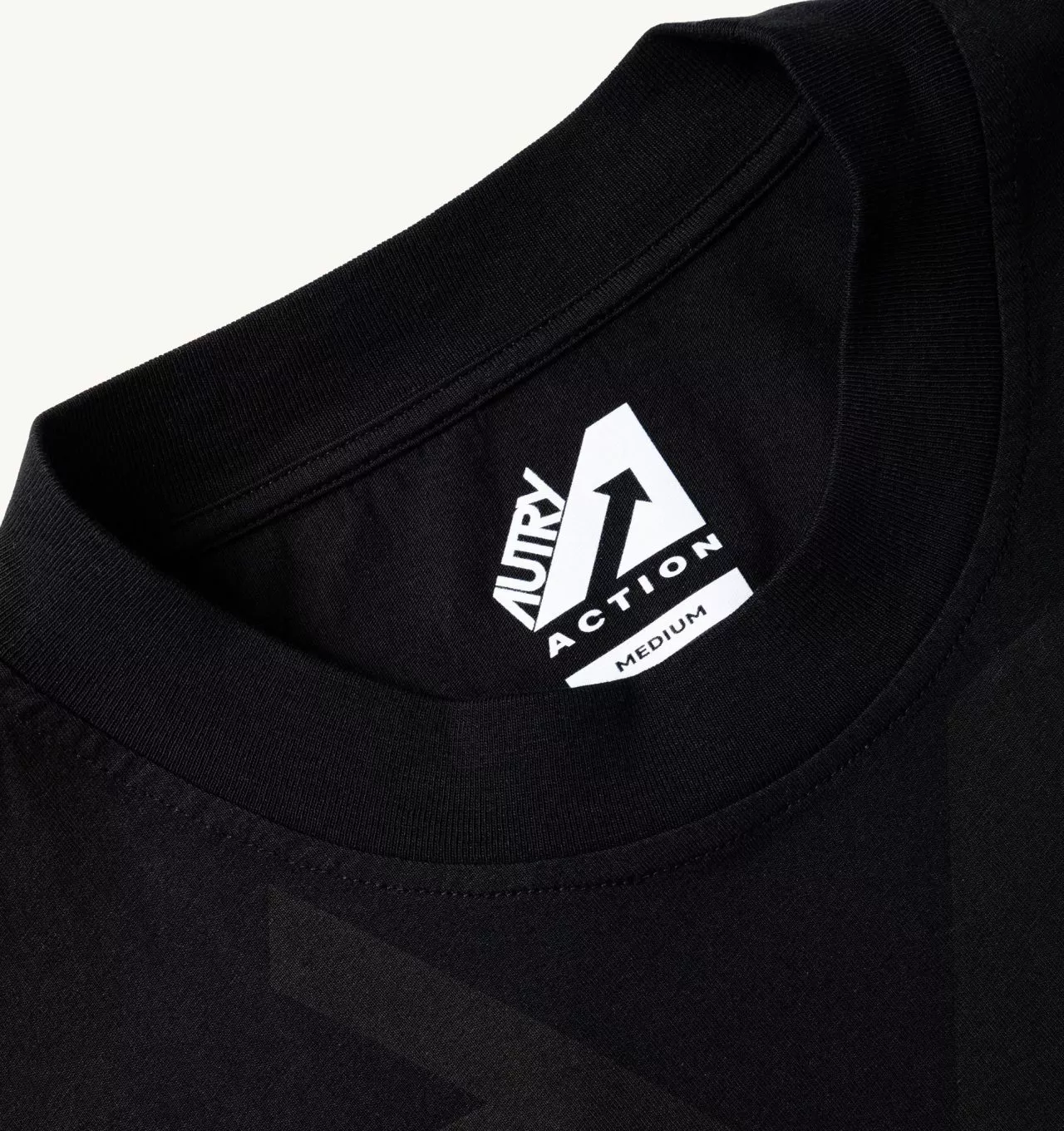 AUTRY - CROPPED SWEATSHIRT IN BLACK COTTON JERSEY