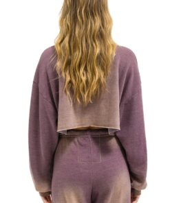 AVIATOR - VENICE SURFER CROPPED CREW SWEATSHIRT RELAXED - FADED MOCHA