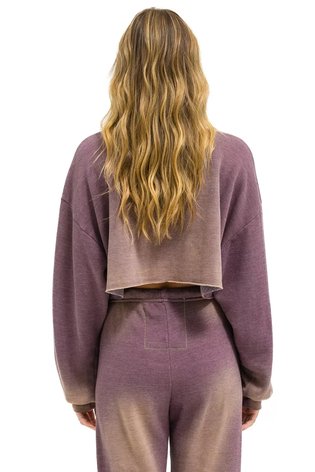 AVIATOR - VENICE SURFER CROPPED CREW SWEATSHIRT RELAXED - FADED MOCHA