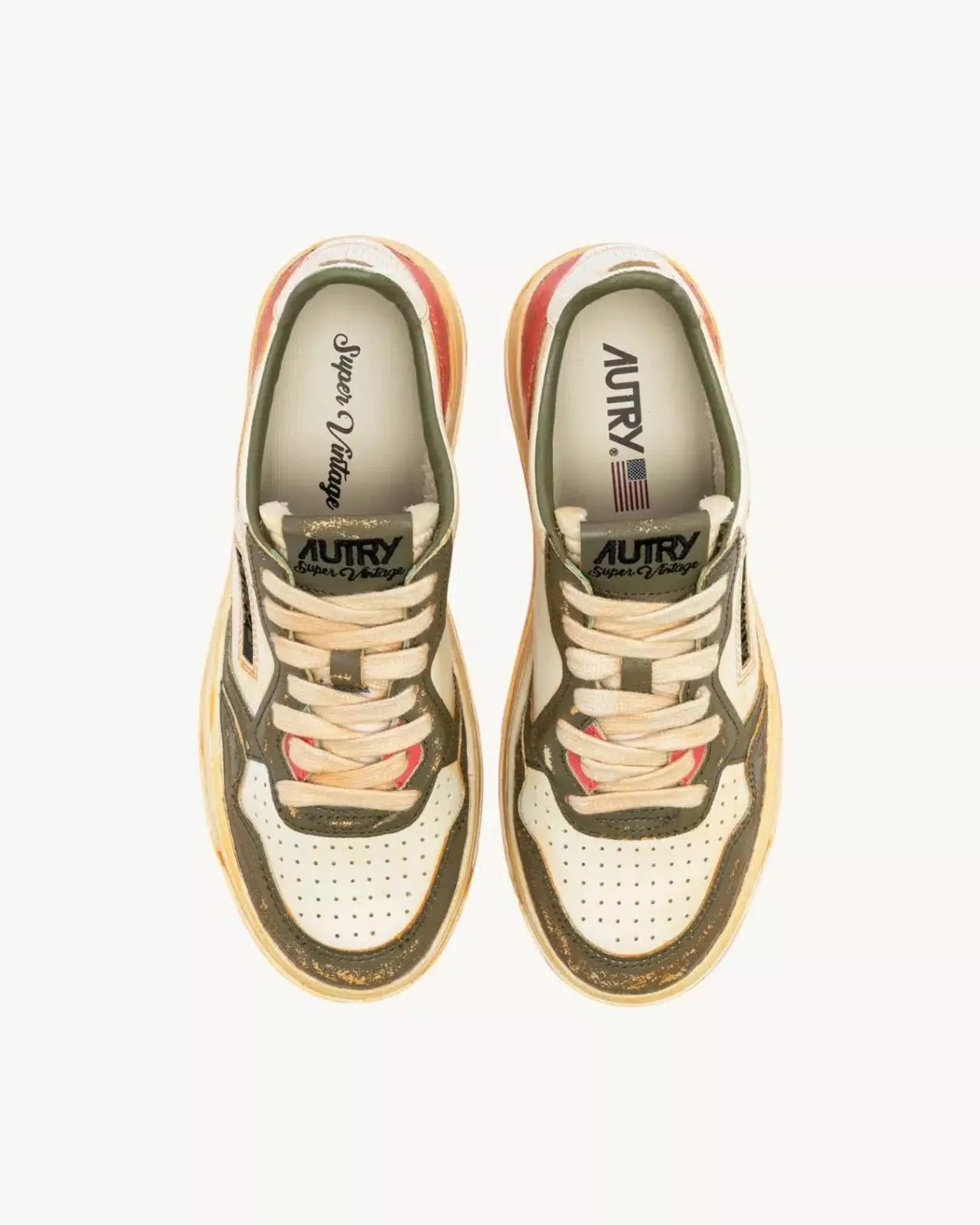 AUTRY - WILDPACE LOW SNEAKERS IN ELMOND AND WHITE CORDURA AND SUEDE