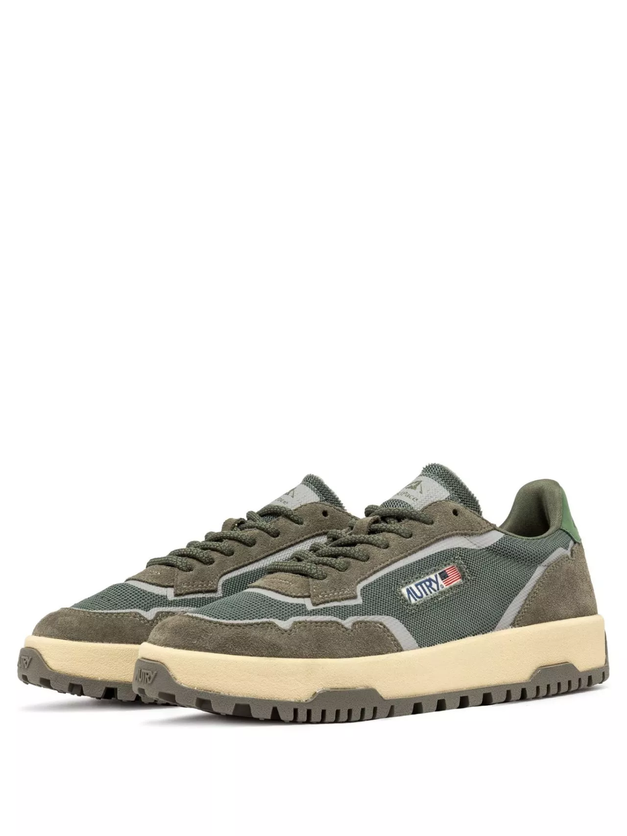 AUTRY - WILDPACE LOW SNEAKERS IN ELMOND AND WHITE CORDURA AND SUEDE