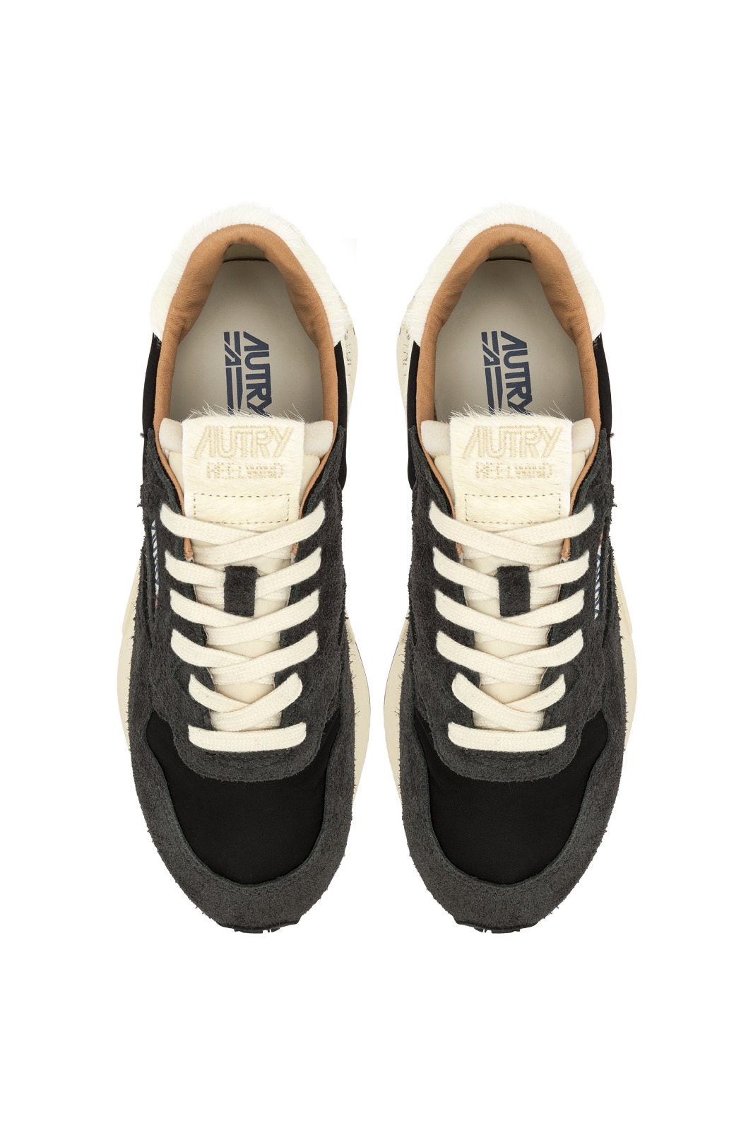 AUTRY - REELWIND LOW SNEAKERS IN CENBLE AND GOLD FUSION SUEDE AND NYLON