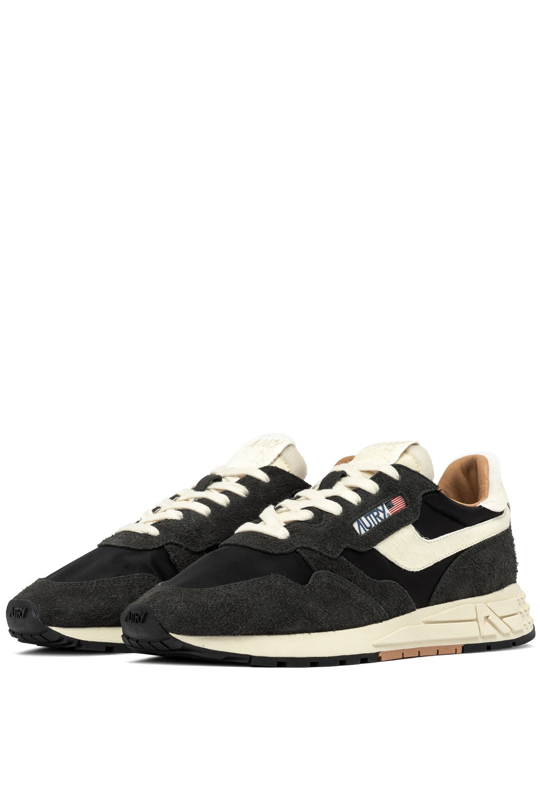 AUTRY - REELWIND LOW SNEAKERS IN CENBLE AND GOLD FUSION SUEDE AND NYLON