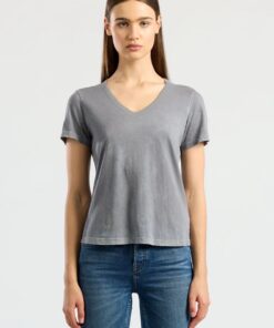 COTTONCITIZEN - V NECK TEE - VINTAGE NATURAL BLUE