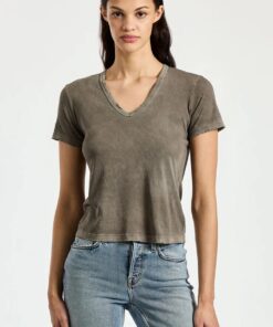 COTTONCITIZEN - V NECK TEE - JET BLACK