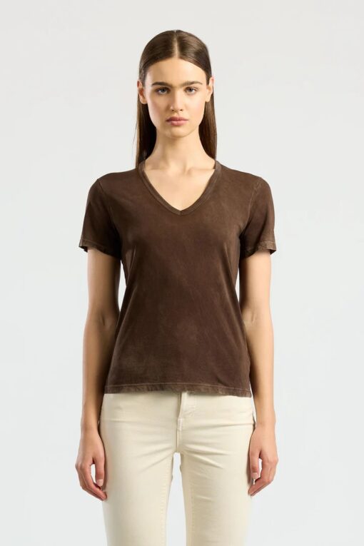 COTTONCITIZEN - V NECK TEE - JET BLACK