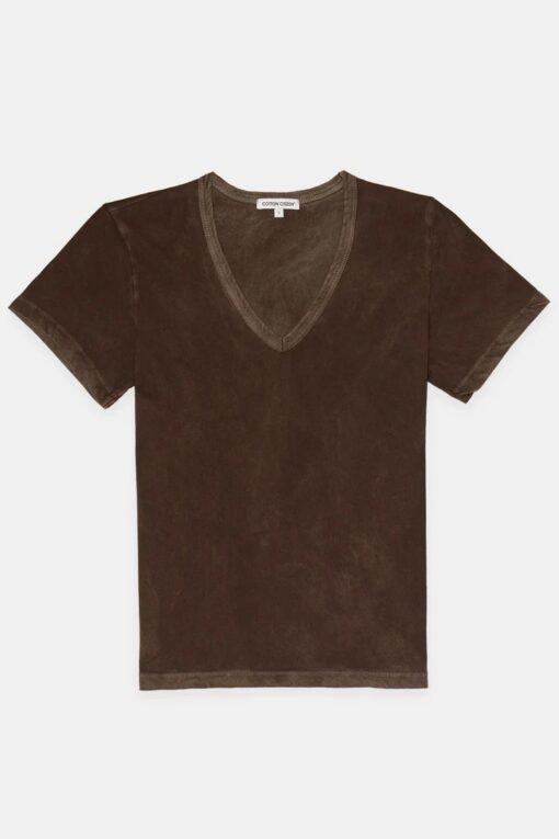 COTTONCITIZEN - V NECK TEE - JET BLACK