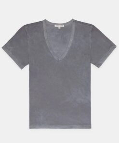COTTONCITIZEN - V NECK TEE - VINTAGE NATURAL BLUE