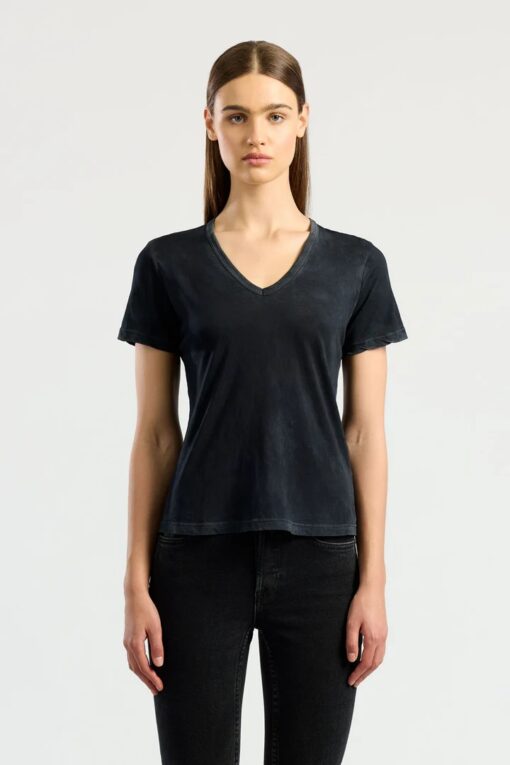 COTTONCITIZEN - V NECK TEE - JET BLACK