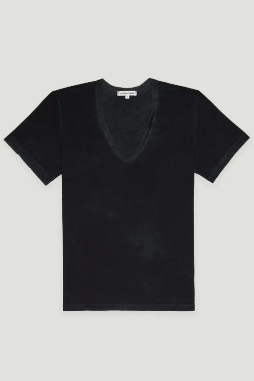 COTTONCITIZEN - V NECK TEE - JET BLACK