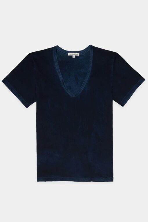 COTTONCITIZEN - V NECK TEE - JET BLACK