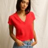 PERFECT WHITE – V NECK TEE- ALANIS