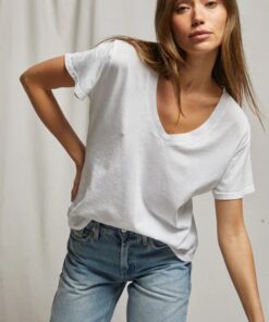 PERFECT WHITE -V-NECK T HENDRIX