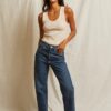 ⁦PERFECT WHITE - MARIA RIBBED V-NECK TANK⁩ – תמונה ⁦2⁩
