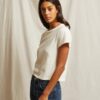 ⁦PERFECT WHITE- LISA  FITTED SHORT SLEEVE TEE⁩ – תמונה ⁦3⁩