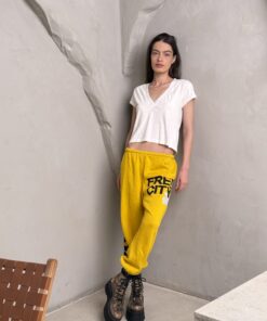 FREE CITY - CIRCA'99 OG LETSGO OLDSCHOOL POLYBLEND/FLUFF sweat - artyard yellow