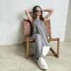 ⁦MAJESTIC - PANTALON - ORAGE⁩ – תמונה ⁦2⁩