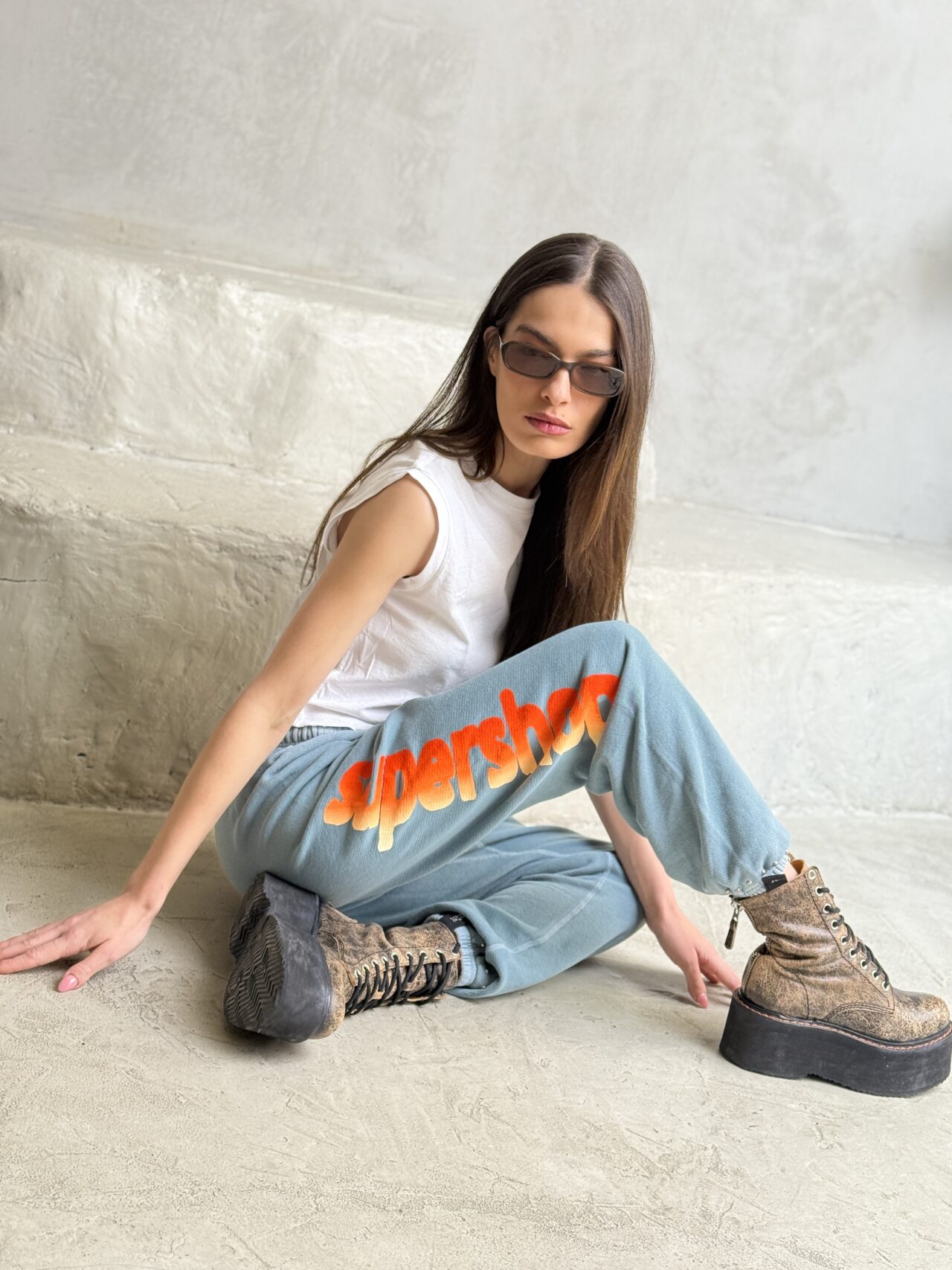 FREE CITY -SUPERSHOP MALIBU CIRCA'2005 SUPERVINTAGE YUMM OG sweatpant - bluebird powder