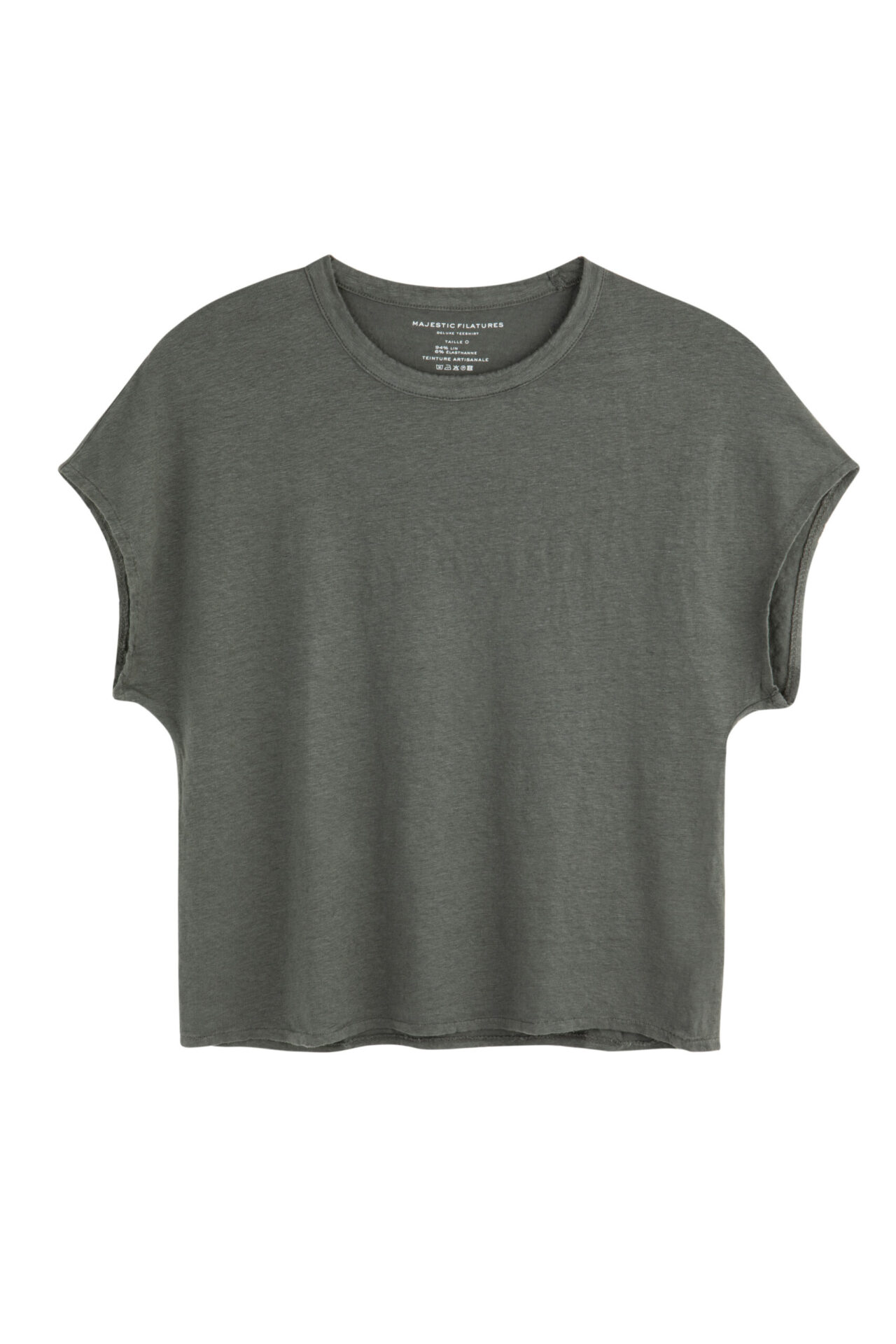 MAJESTIC - ROUND NECK SLEEVLESS-PEBBLE