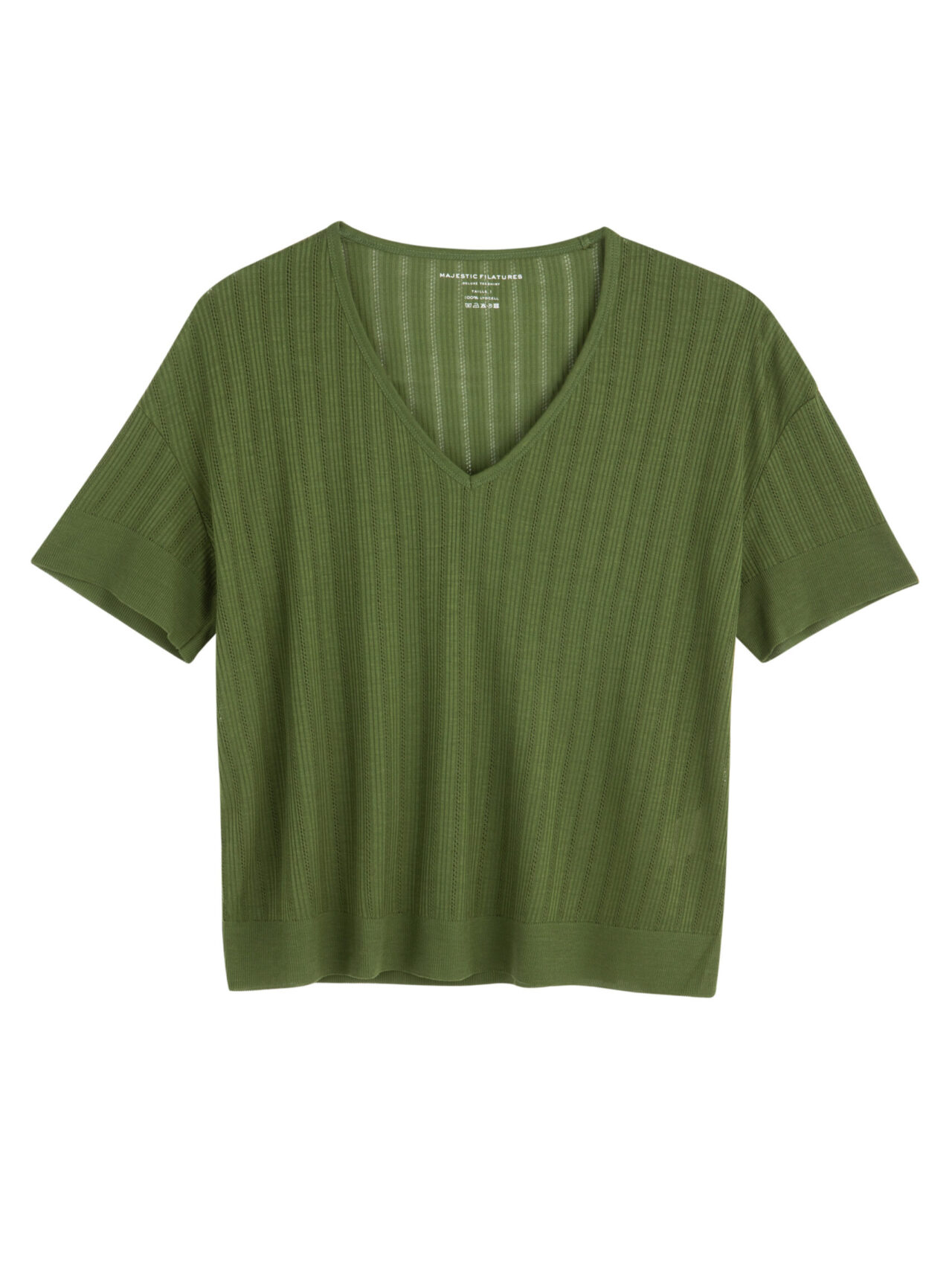 MAJESTIC -V NECK SHORT SLV