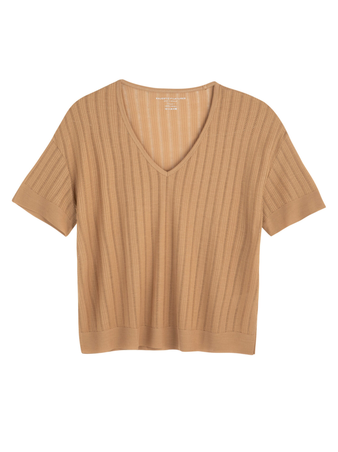 MAJESTIC -V NECK SHORT SLV
