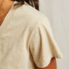 ⁦PERFECT WHITETEE - COTTON BOXY V NECK TEE - PUTTY⁩ – תמונה ⁦3⁩