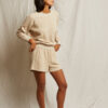 PERFECT WHITETEE -RAGLAN SWEATSHIRT- PUTTY