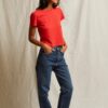 PERFECT WHITE- LISA  FITTED SHORT SLEEVE TEE