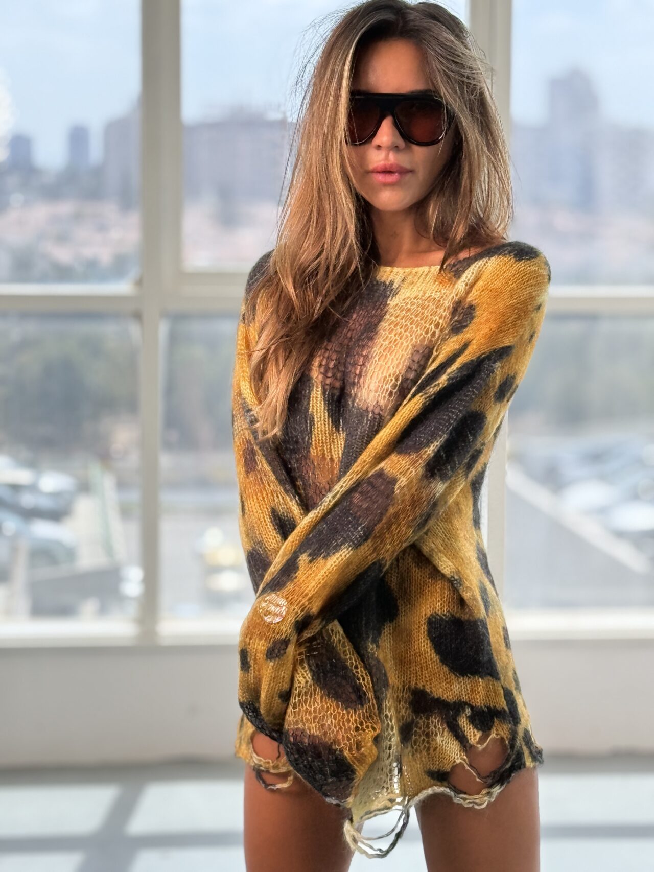 ⁦R13 - BOYFRIEND SWEATER CAST 0FF NECK⁩ – תמונה ⁦2⁩